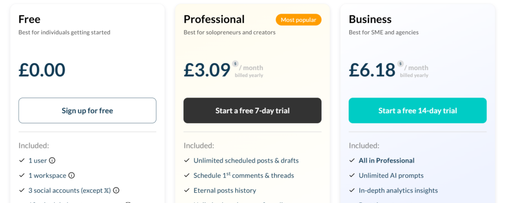 Publer Pricing
