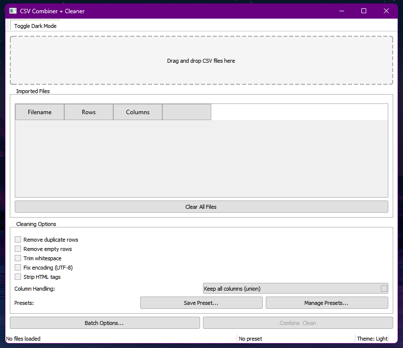 MergeMatic CSV